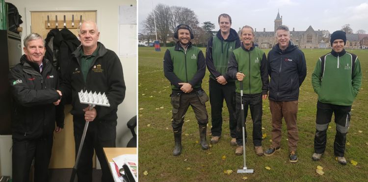 DLF’s John Hughes (left) presenting Paul with the ForthRoots MultiTool - Ian Barnett (2nd from right) with Mark and him team at Taunton School DLF’s John Hughes (left) presenting Paul with the ForthRoots MultiTool - Ian Barnett (2nd from right) with Mark and him team at Taunton School