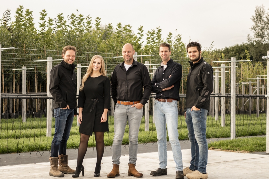 Het team van MVL met Melwin van Laar (midden)